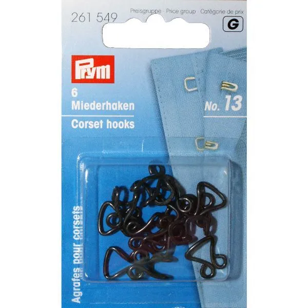 Prym Korsett-Haken und -Ösen, schwarz