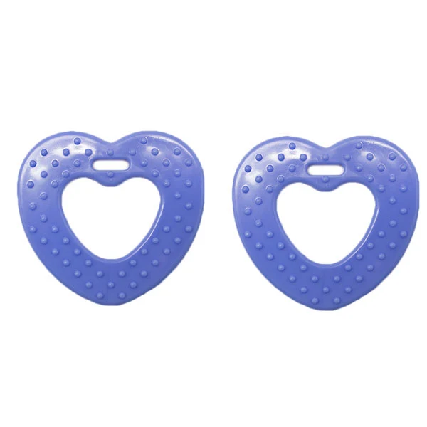 Durable Beißring Herz mit Noppen 296 Blau