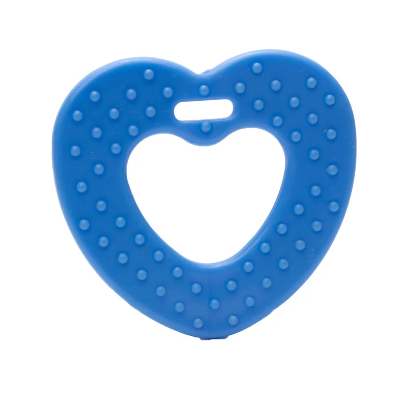Durable Beißring Herz mit Noppen 296 Blau