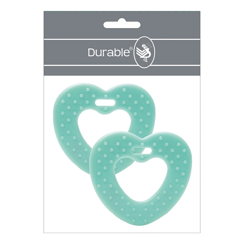 Durable Beißring Herz mit Noppen 287 Mint