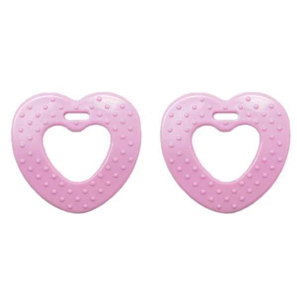Durable Beißring Herz mit Noppen 749 Pink