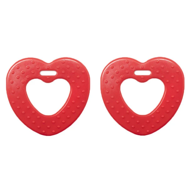 Durable Beißring Herz mit Noppen 722 Rot