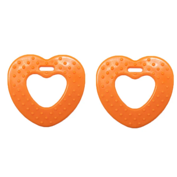 Durable Beißring Herz mit Noppen 693 Orange
