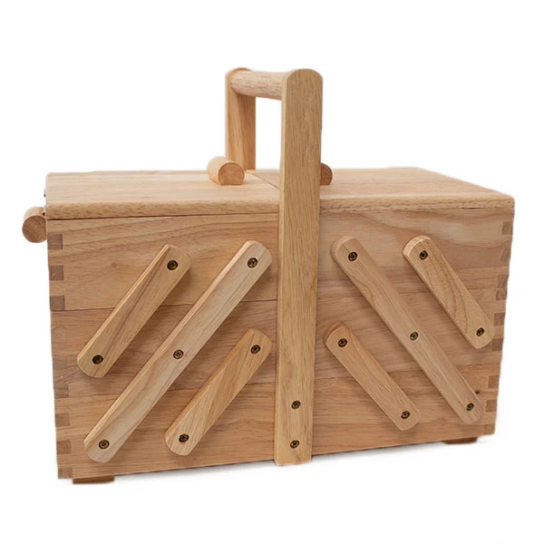 Nähkorb aus Holz, M, hell