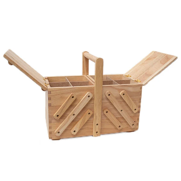 Nähkorb aus Holz, M, hell