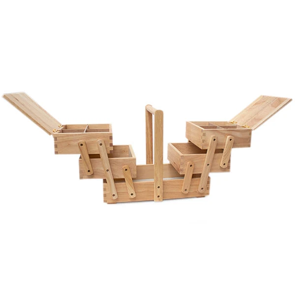 Nähkorb aus Holz, M, hell