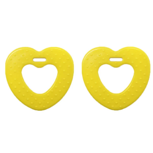 Durable Beißring Herz mit Noppen 645 Gelb