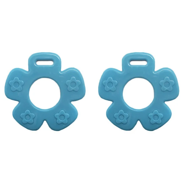 Robuster Beißring „Blume“ 298 Blau