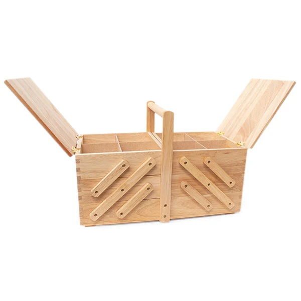 Nähkorb aus Holz, hell