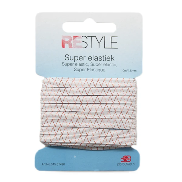 Restyle Standard-Gummiband 10 m/4,5 mm Weiß