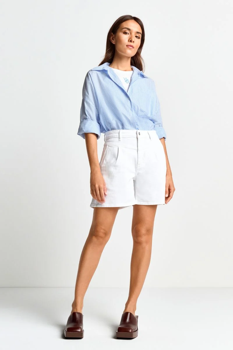 white denim shorts organic