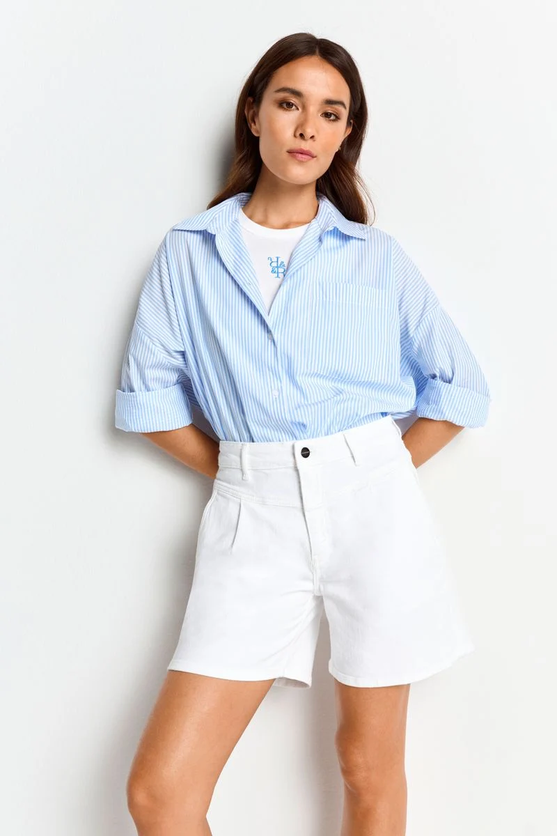 white denim shorts organic