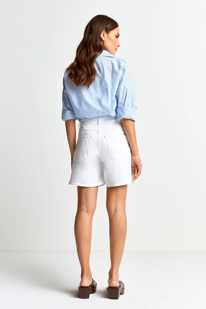 white denim shorts organic