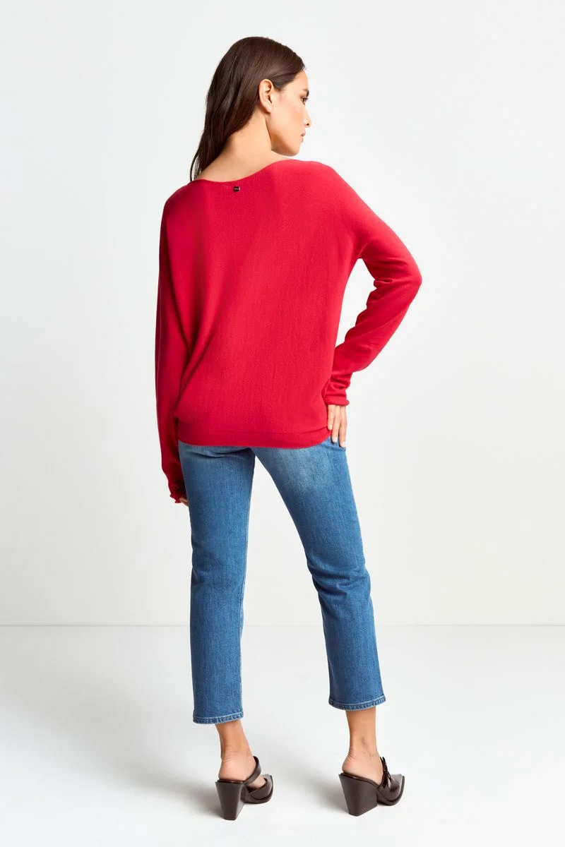 Seamless boat neck