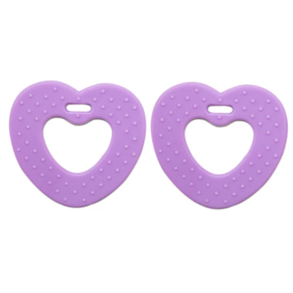 Go Handmade Herzförmige Beißringe, 13er-Set, lila