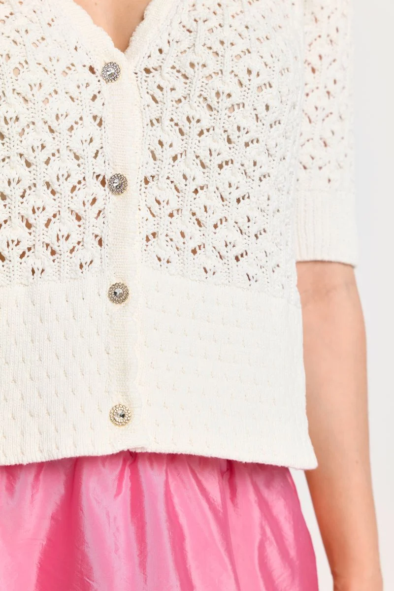 ajour cardigan recycled