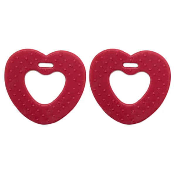 Go Handmade Herzchen-Beißringe, 16 Stück, Rot