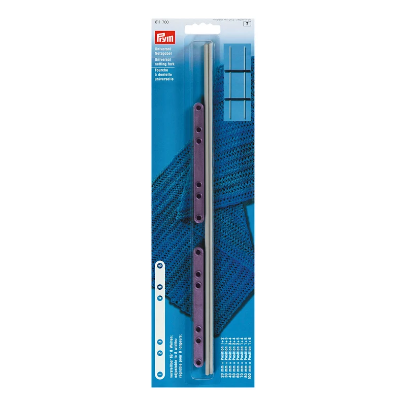 Prym Universal-Strickgabel | Verstellbar 20–100 mm (8 Stufen)