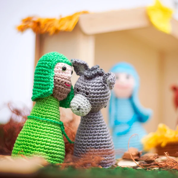 Weihnachtskrippe aus Holz