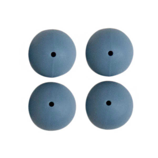 Go Handmade Silikonperlen, 4 Stück, 33, Blau