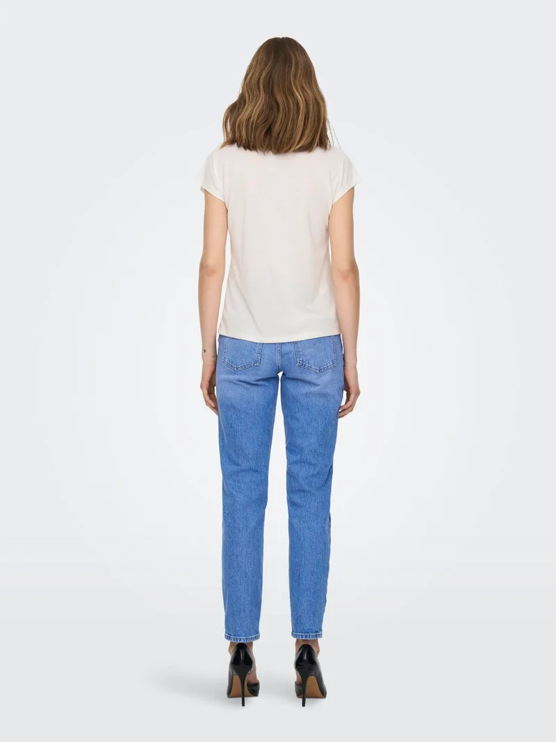 ONLFREE LIFE S/S MOD.V-NECK TOP JRS NOOS