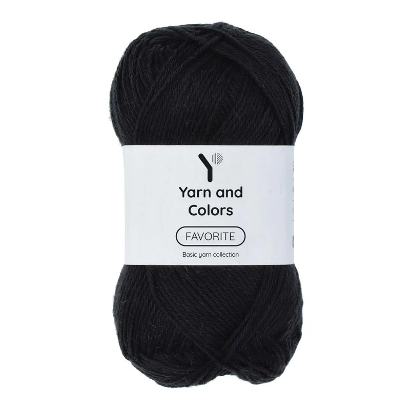 Yarn and Colors Favorite 100 Schwarz