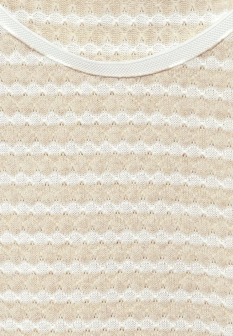 T-Shirt in Strickoptik