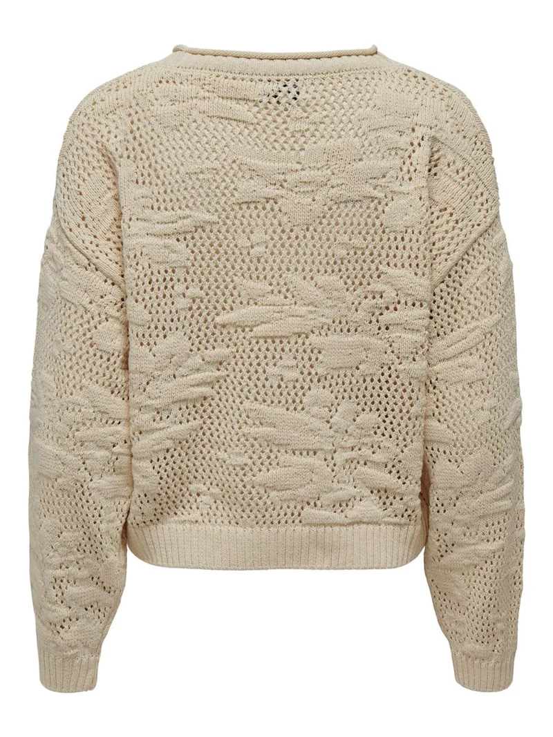 ONLCILLE LIFE LS STRUCTURE O-NECK CC KNT