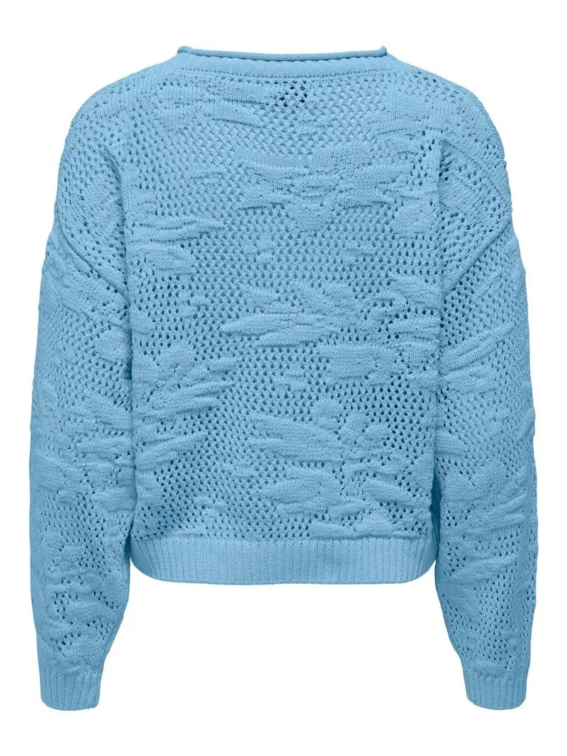 ONLCILLE LIFE LS STRUCTURE O-NECK CC KNT