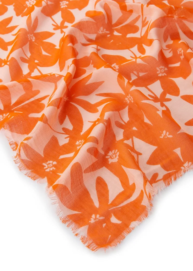 Softer Schal aus feinem Bambus mit Blumenmuster