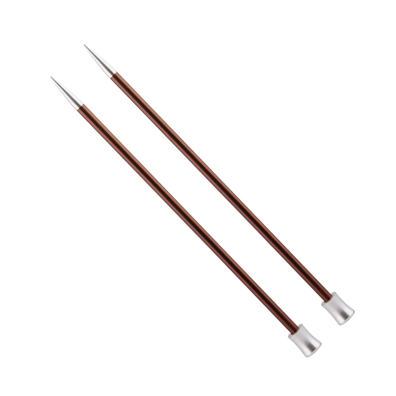 KnitPro Zing Stricknadeln 40 cm, 5,5 mm | Sienna