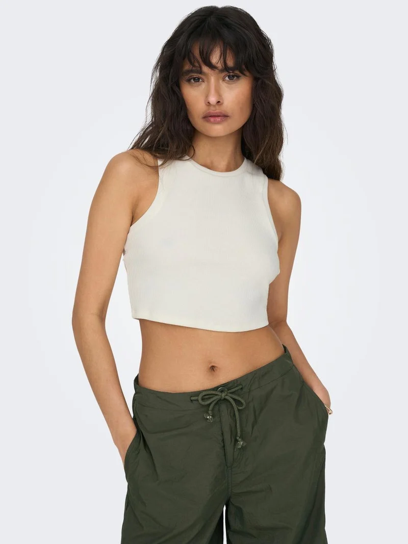 ONLVILMA S/L CROPPED TANK TOP JRS NOOS
