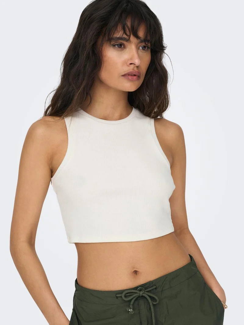 ONLVILMA S/L CROPPED TANK TOP JRS NOOS