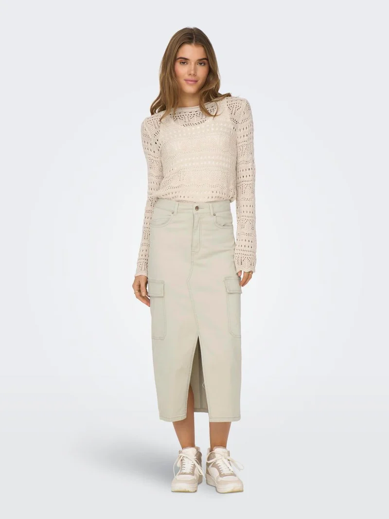 ONLLOLA HW CARGO LONG SLIT SKIR PNT NOOS