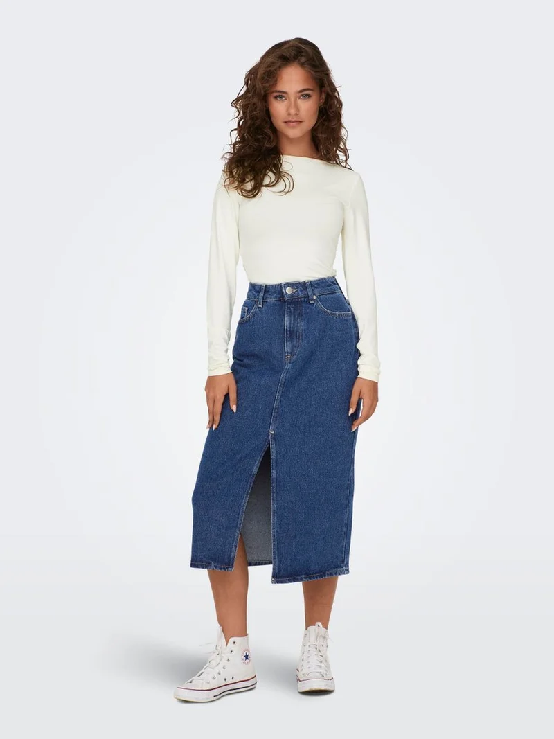 ONLBIANCA MIDI SKIRT DNM REA NOOS