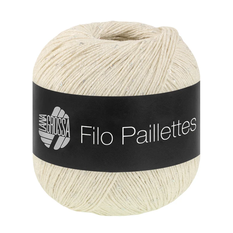 Lana Grossa Filo Paillettes 002 Creme