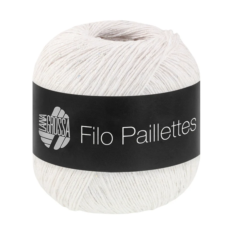Lana Grossa Filo Paillettes 001 Weiß