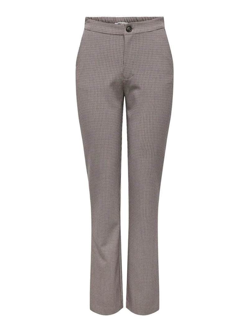 ONLJOSS HW FLARED SLIT CHECK PANT TLR RP