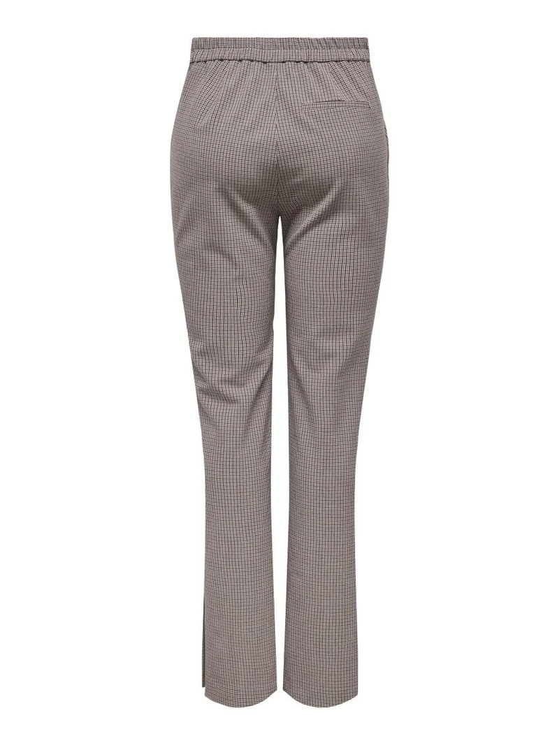 ONLJOSS HW FLARED SLIT CHECK PANT TLR RP