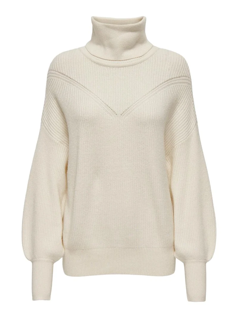 ONLKATIA LS RIB ROLL NECK CC KNT
