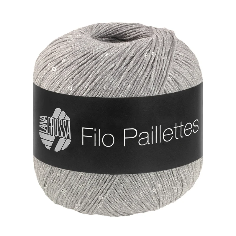 Lana Grossa Filo Paillettes 014 Hellgrau