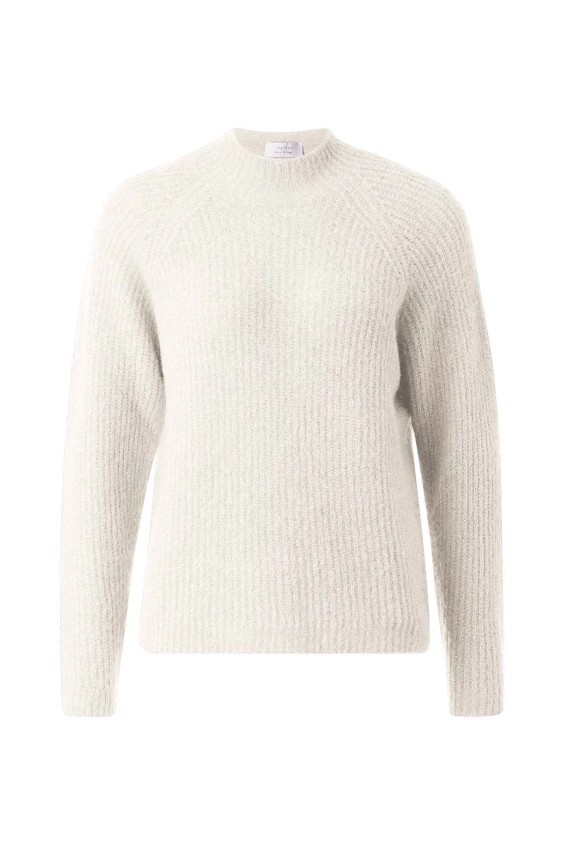 Seamless rib mock neck