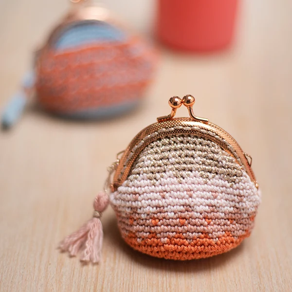 Wollplatz Rosé Geldbörse „Knip“ 7 cm