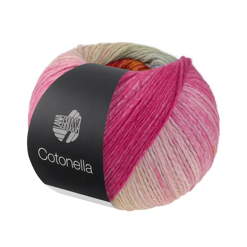 Lana Grossa Cotonella 019 Kamel/Rosa/Fuchsia/Rotviolett/Grau/Flieder/Gelborange/Rot/Gelb