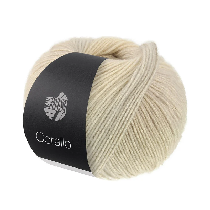 Lana Grossa Corallo 010 Beige/Greige/Rohweiß