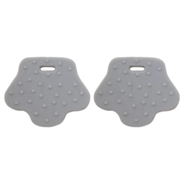 Go Handmade Tierpfoten-Beißringe, 6er-Set, Grau