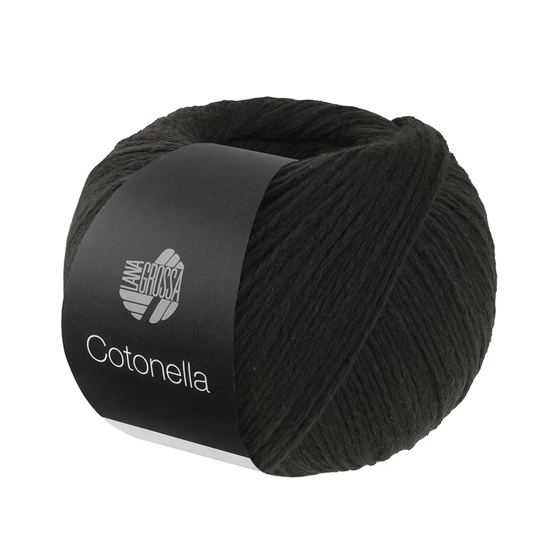 Lana Grossa Cotonella Uni 213 Schwarz