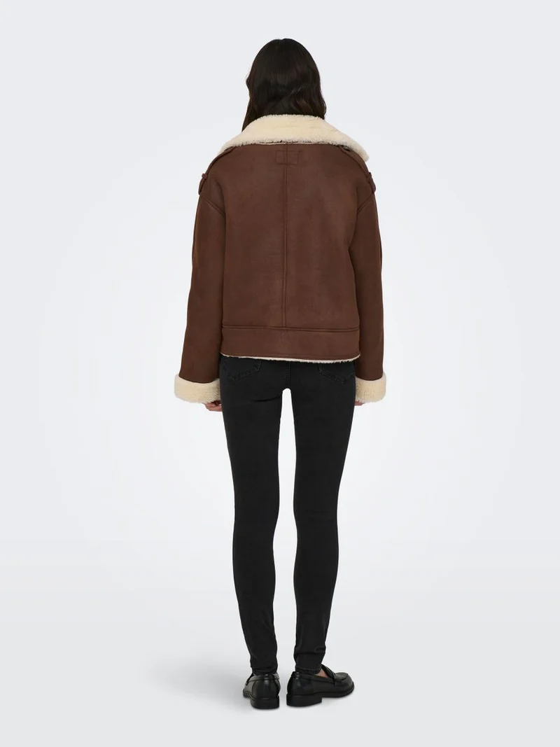 ONLYLVA FAUX SUEDE BONDED JACKET CC OTW