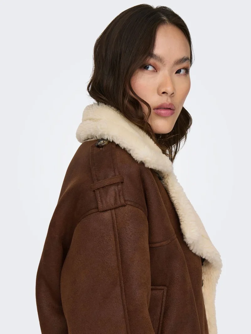 ONLYLVA FAUX SUEDE BONDED JACKET CC OTW