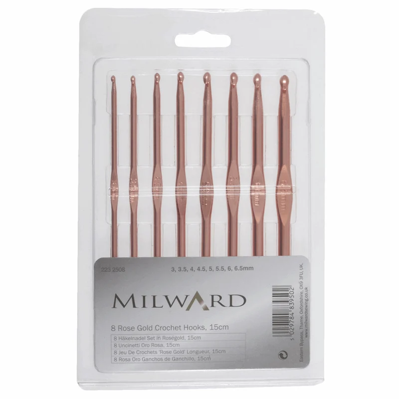 Milward Rosé Häkelnadel-Set 3,00 – 6,50 mm